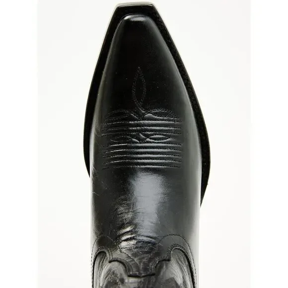 NEW Shyanne Gemma Black Leather Snip Toe Western Boots Wide Calf Embroidered 7.5 - Picture 4 of 16